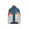 Colorblock Woven Sport Casual Hooded Jacket Men Jackets Blue White Orange DC0502-301