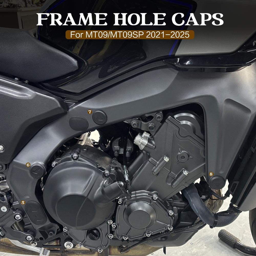 Frame Plugs Set Hole Caps For YAMAHA MT09 mt09 MT 09 MT-09 SP 2021 2022 2023 2024 2025 Motorcycle Accessories