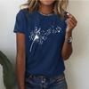 Women's T Shirt Tee Cotton 100% Cotton Dandelion Music Holiday Weekend Print Short Sleeve Basic T-Shirts