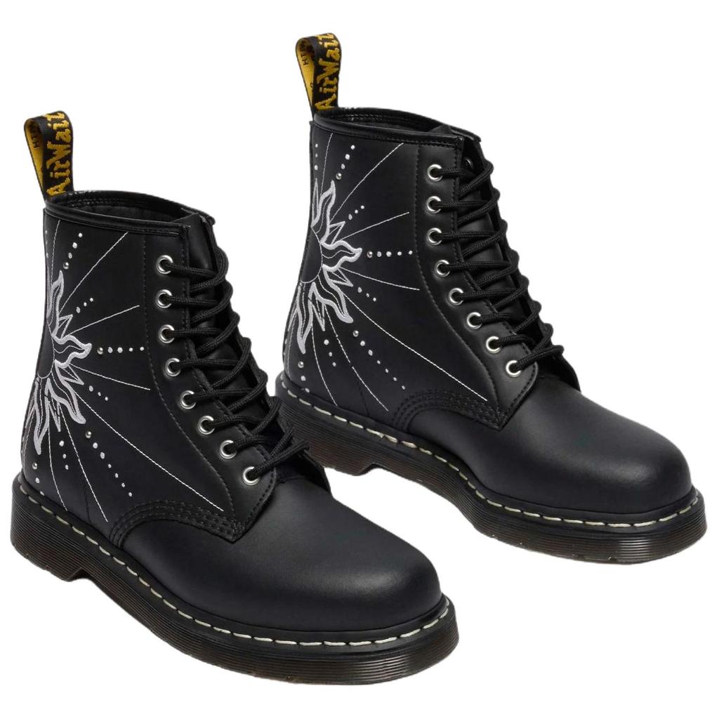 Доктор. Ботинки Dr. Martens 1460 Solar Flare Кожаные на шнуровке Унисекс Черные 41813001