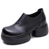 GKTINOO 2025 Spring Autumn Thick Sole Genuine Leather Shoes Comfortable Wedges Handmade Retro Women Shoes Slip On Pumps