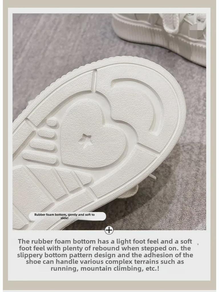 Women's 2024 Autumn White Genuine Leather Height-Enhancing Sports Shoes with Thick Sole and Breathable Design.