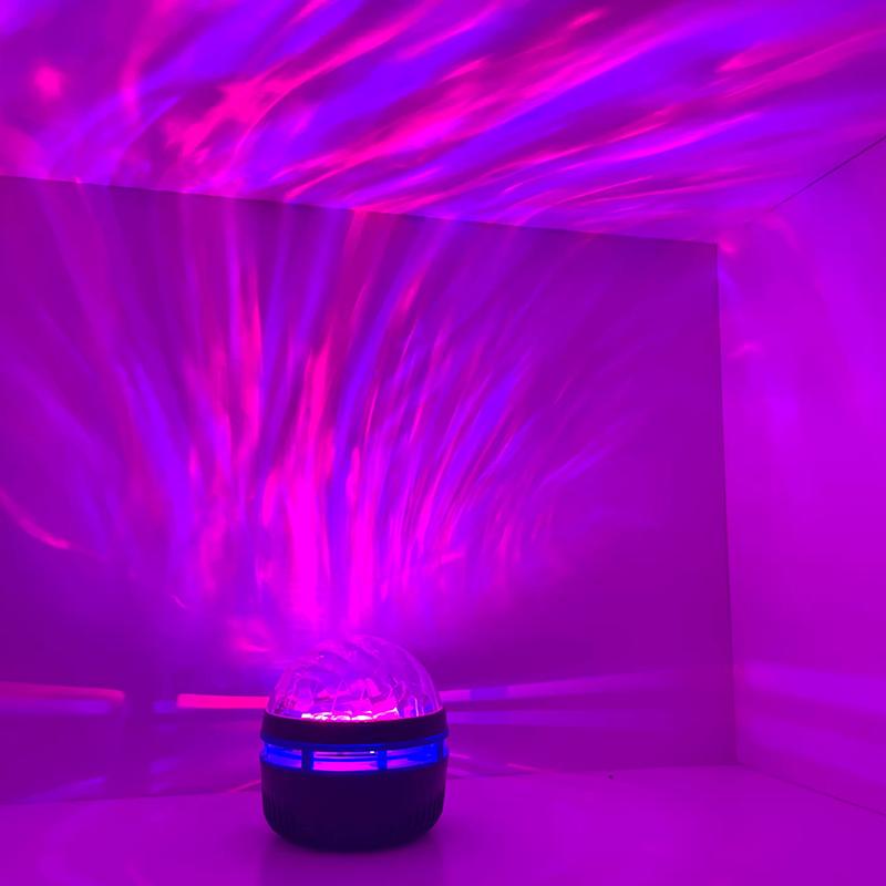 1Pc Led Northern Lights Projection Lamp,Aurora Borealis Effect,Remote Control,Usb Powered,Color-Changing Light,For Bedroom Decor