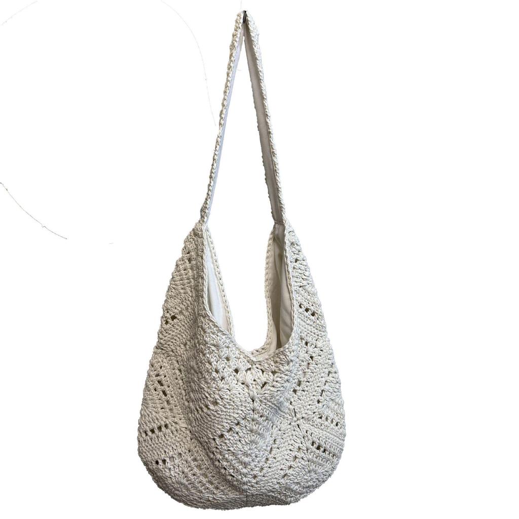 Korean-Style Woven Straw Beach Bag: Versatile Single-Shoulder for Women