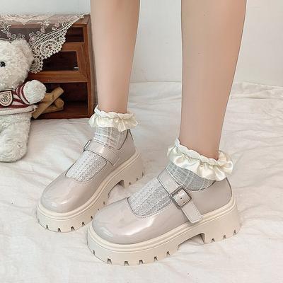 Маленькие кожаные туфли в студенческом стиле 2024 года, новая женская обувь на платформе в британском стиле на весну и осень, универсальные туфли с юбками на высоком каблуке