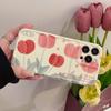 Ins Розовые Тюльпаны Цветок Мультфильм Волнистый Нескользящий Корпус Для Iphone 13 11 12 Promax 14 Pro Max Противоударный Милый Чехол Для Телефона