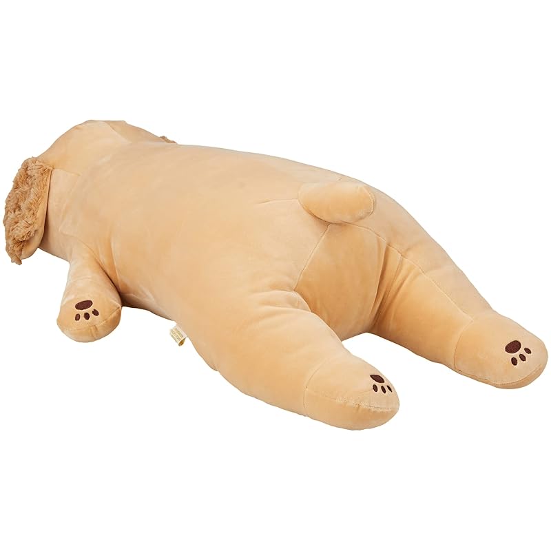 Livheart Premium Sleepy Animals Sora the Golden Retriever Body Pillow, Large Size (Approx. 74cm in Length), Fluffy and Squishy Plush Toy, Gift,