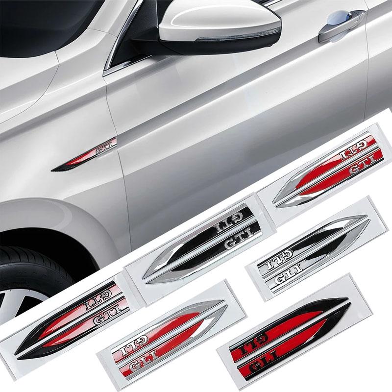 16.2x2cm Car Side Fender Emblem Sticker for Volkswagen VW GTI GLI Golf Polo Jetta Bora Tiguan Touran Passat Scirocco Decoration zd4
