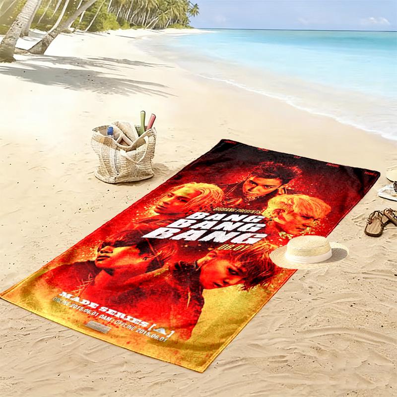 BigBang Last Dance: Osaka 2017 beach towel soft Portable for travel quick-drying swim towel seaside swim printing Outdoor picnic beach mat Fashion