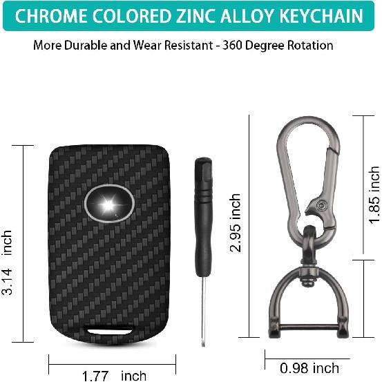 2Pcs 4 Buttons Silicone Rubber Key Fob Cover Compatible With 2025 2024 Mazda 3 6 CX-3 CX-5 CX-9 CX-30 CX-50 CX-90 MX-5 Miata MX-30 EV Carbon Fiber