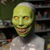 Horror Costume Mask, Halloween COS Smiling Exorcist Funny Vinyl Half Face Mask, Halloween Horror Mask.