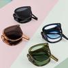 Folding Sunglasses with Case Sun Glasses for Women Fashion Air Cushion Eyewears UV 400 Polarized Eyewears Oculos De Sol Ins