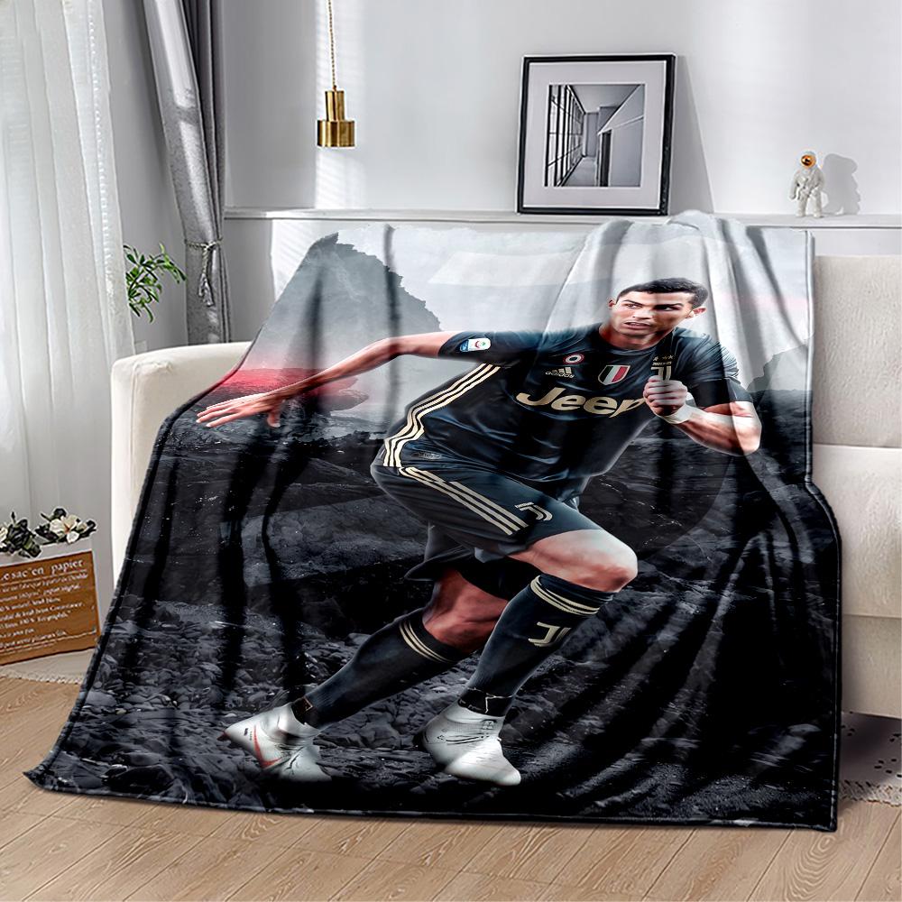 Cristiano Ronaldo Soccer Action Blanket Comfortable Great for Chair Bedding Couch Four Seasons Multipurpose Warmthful Decor