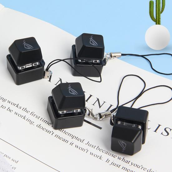 Fidget Keycap Toy Colorful LED Light Pocket-sized Finger Button Mini Clicker Relieve Boredom Sensory Toy