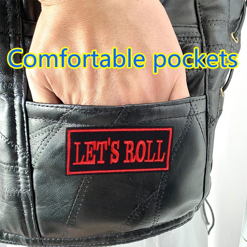 Жилет Street Punk Vest Куртка без рукавов Harley Мотоциклетный значок Вышитый жилет