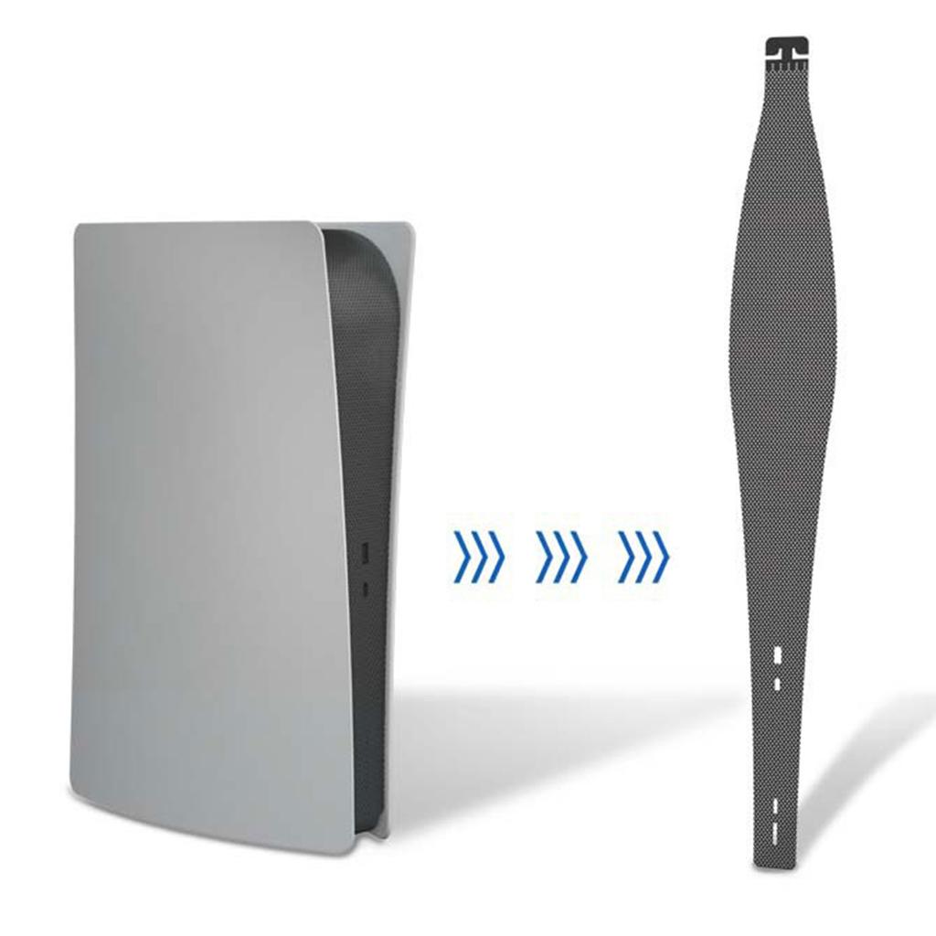 Пылезащитная накладка на среднюю полосу корпуса игровой консоли, гибкая сетка, защитная сетка, подходит для PS5, пыленепроницаемая накладка-скин, барьерная крышка для радиатора