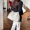 Wrinkled Nylon Cloth Handbag Korean Style Underarm Tote Bag Fashion Drawstring Shoulder Bag  Girls
