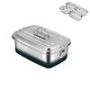 EFFORTS Stainless Steel Bento Single Double with Stainless Steel Suitable for Adults and Stylish for Outdoor Microwave Safe Double Tier 2000ml