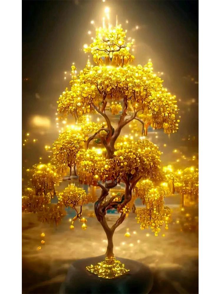 Мечта Золото Золото Новая серия 2024 украшение для вечеринки Алмазная картина 5D Diy Алмазная мозаика вышивка набор персонализированный подарок