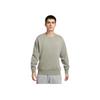 Nike Club Ft Crew Floral Gc Круглый вырез Пуловер Длинный рукав Толстовка Мужская Толстовка Зеленый IB8234-320