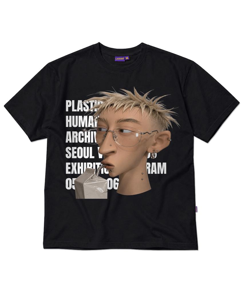 LAUGHER Plastic Human T-Shirt - Black