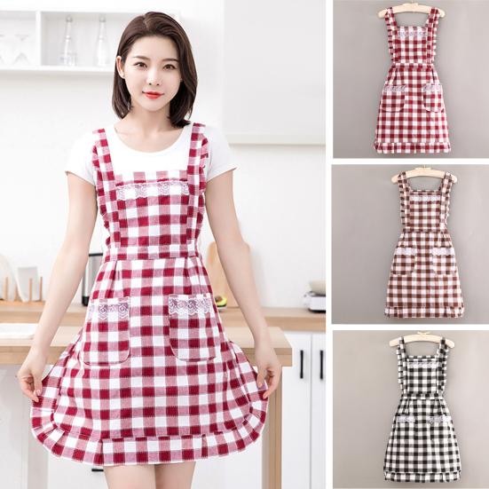 Convenient Kitchen Apron Short Adjustable Tightness Work
