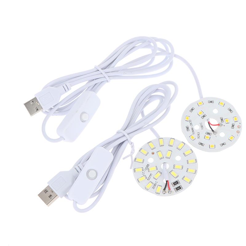 1 шт. DC5V Диммируемые 48/55 мм Светодиодные Чипы SMD5730 Светодиодная Лампа USB Диммер 5 Вт 10 Вт Световая Плата Белый Теплый Свет С Кабелем Включения/Выключения