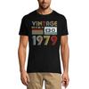 Мужская футболка Vintage Best of August 1979 — футболка в стиле ретро в подарок на 42-й день рождения