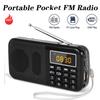 FM Portable Radios Digital Radio Rechargeable Radio USB/SD/TF/AUX Player Flashlight Alarm Clock LED Display