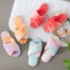 New Indoor Cotton Slippers Cross Wool Slippers PVC Fashion Ins Home Plush Slippers