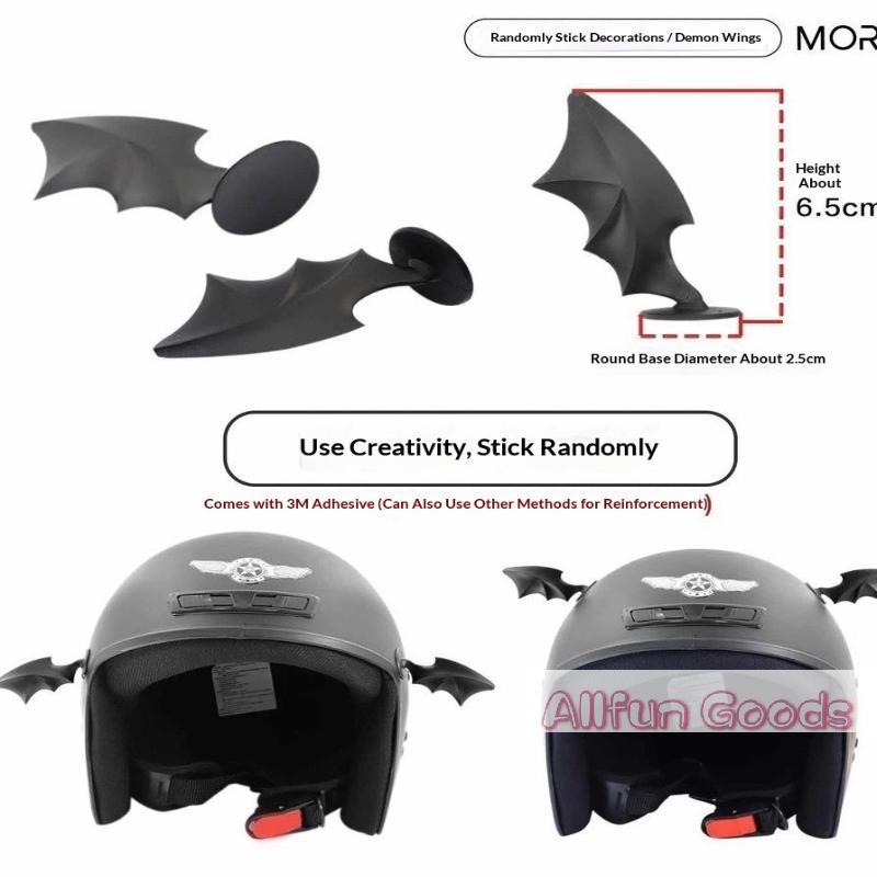 [TG835]Helmet Decorative Bow Devil Horn Bat Wing Ornament For Motorcycle Electric Scooter Helmet DIY Modification Accessories