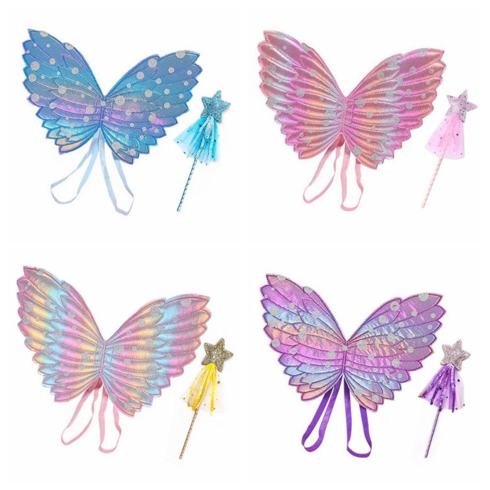 Polyester Children Magic Wand Dress Up Prop Fairy Princess Angel Wings Gril Boy