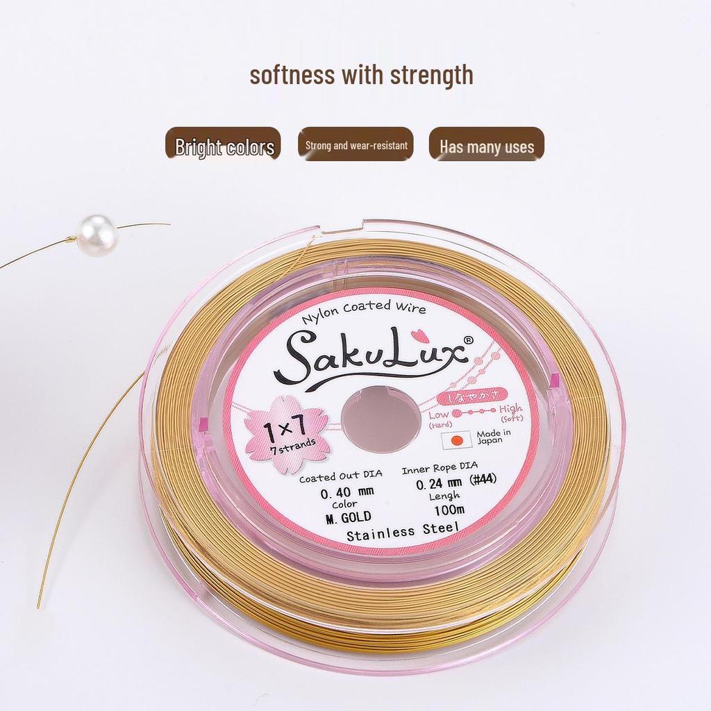 10 м Японская золотая нить Стальная проволока для DIY ювелирных изделий и бисероплетения