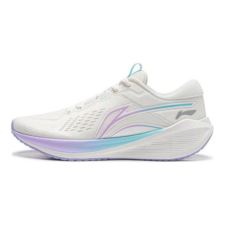 Li Ning MINE V2 Амортизирующие Скользкие Устойчивые к истиранию Низкие Повседневные Беговые Кроссовки Женские Белые ARST054-7