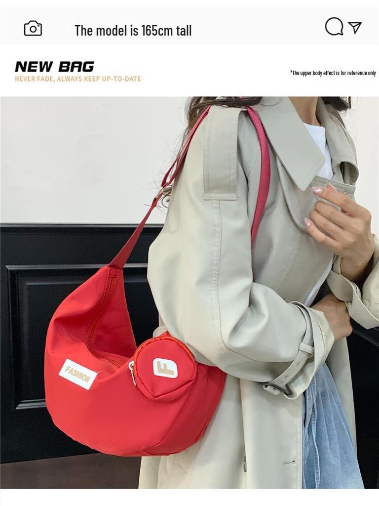 Женская сумка-пельмень из ткани Оксфорд 2025 - Повседневная, Вместительная, Универсальная поясная, наплечная и кроссбоди сумка