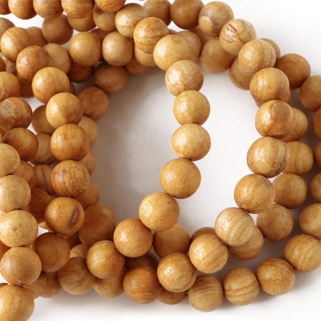 [GOLD STONE] Palo Santo Bracelet, 8mm, Peruvian Holywood, Wooden Prayer Beads, Fragrant Wood, Inner Diameter: Approx. 17.5cm