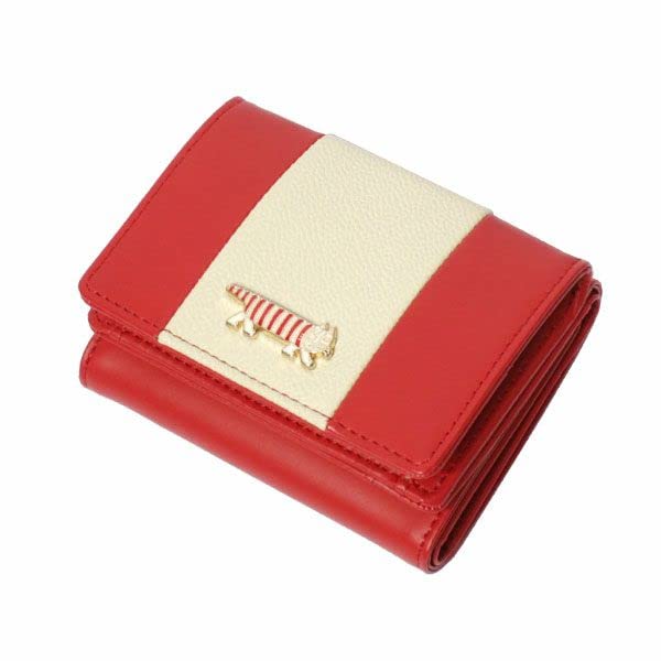 Lisa Larson LTLY-04 Трехстворчатый кошелек, Женский мини-трехстворчатый кошелек, Коричневый и темно-синий