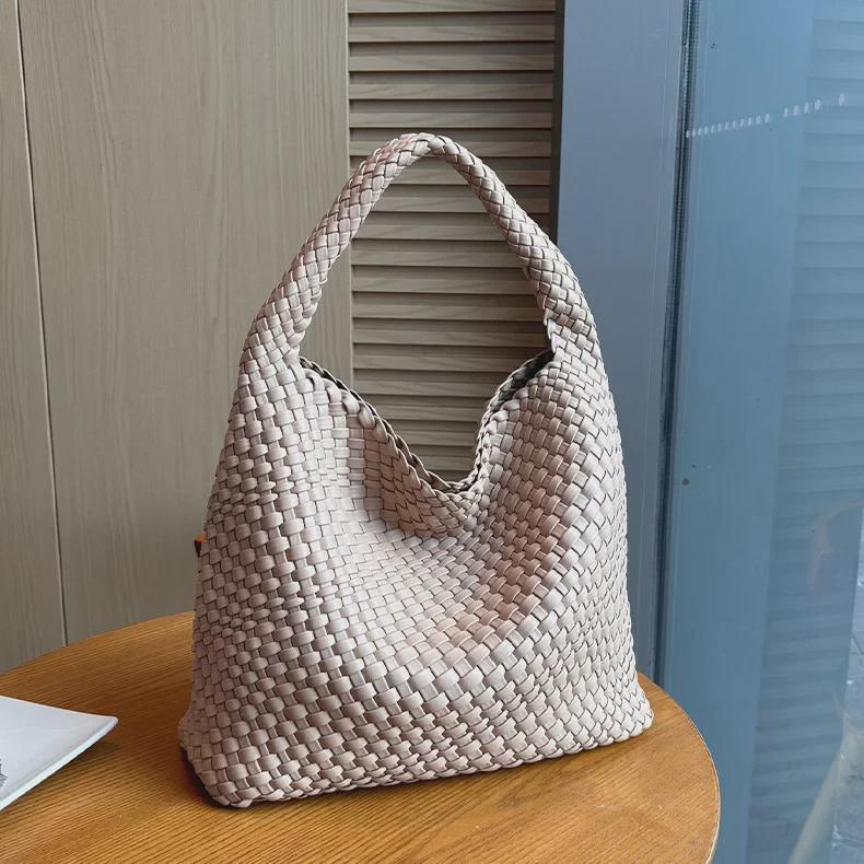 Легкая плетеная сумка-ведро в европейском и американском стиле - большая вместительная сумка и сумка через плечо для женщин