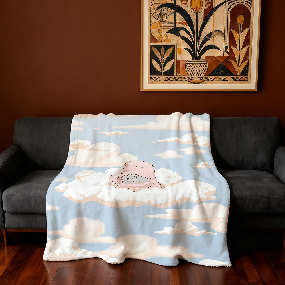 Blanket Super Warm Comfortable K-Ketnipz Plush Throw Blanket Child Cartoon Meme Cute Home Sofa Bedroom Gift