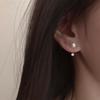 Серьги-капли с жемчугом, игла из серебра S925, инкрустированные цирконом - Шикарный корейский стиль для модных женщин