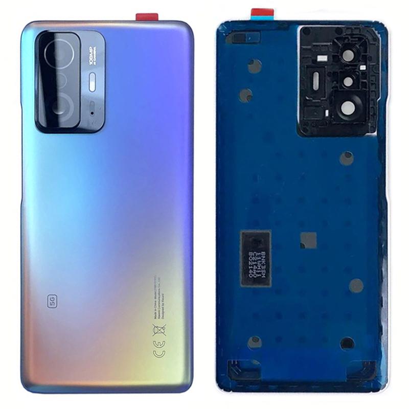 Крышка задней панели аккумулятора для Xiaomi 11T 5G/11T Pro 5G с крышкой объектива камеры, запасная часть
