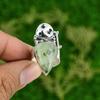 Natural Moss Prehnite Promise Skull And Bone Adjustable Ring 925 Silver