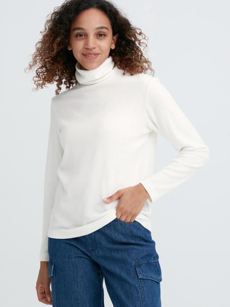 Uniqlo Футболка-водолазка с длинным рукавом из флиса Japan HeaTTech 