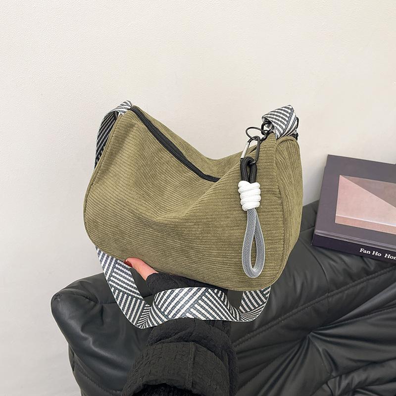 Модная универсальная женская сумка для поездок, большая вместительная сумка-мессенджер, вельветовая простая повседневная сумка через плечо, сумка для поездок