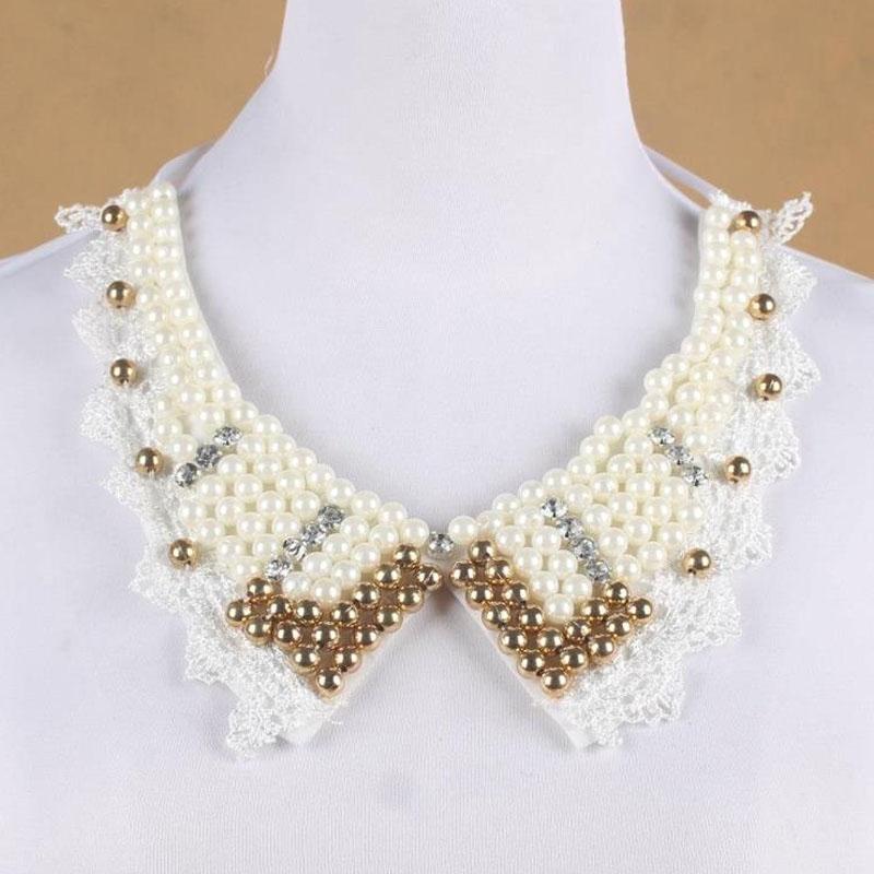 Diamond Women Shirt False Collars Crystal Removable Collar For Women Fake Collar Detachable Diamond Lacklace Nep Kraagie