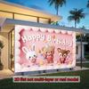 2D плоский дизайн 1 штука с одним сообщением «С Днем Рождения», featuring a cute animal design suitable for home decoration