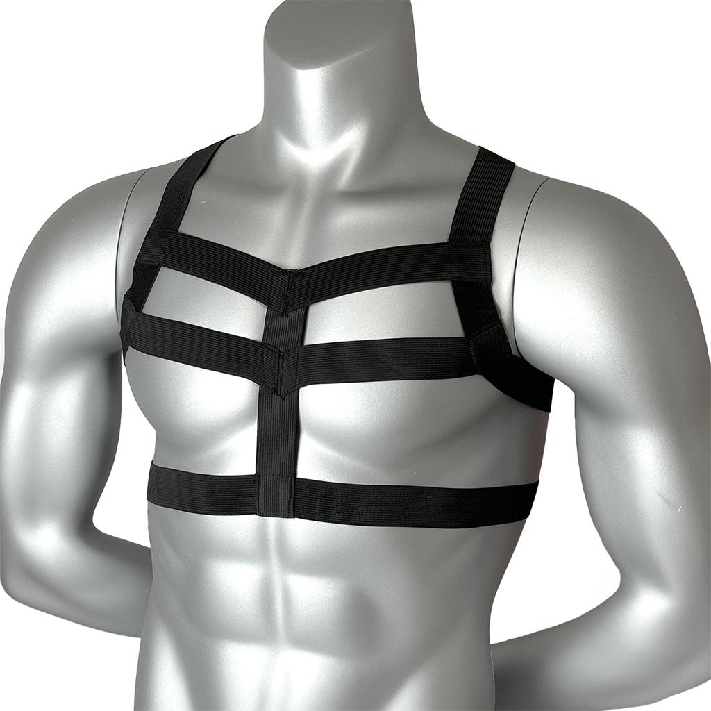 Мужское сексуальное нижнее белье Харнесс из искусственной кожи с заклепками Декор Харнесс БДСМ Гей Регулируемый Харнесс для верхней части тела Одежда для секс-фетиша