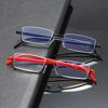 Metal Anti-Blue Light Reading Glasses Men Half Frame Prescription Eyeglasses Male Eyewear With Case +1.0 1.5 2.0 2.5 3.0 3.5 4.0