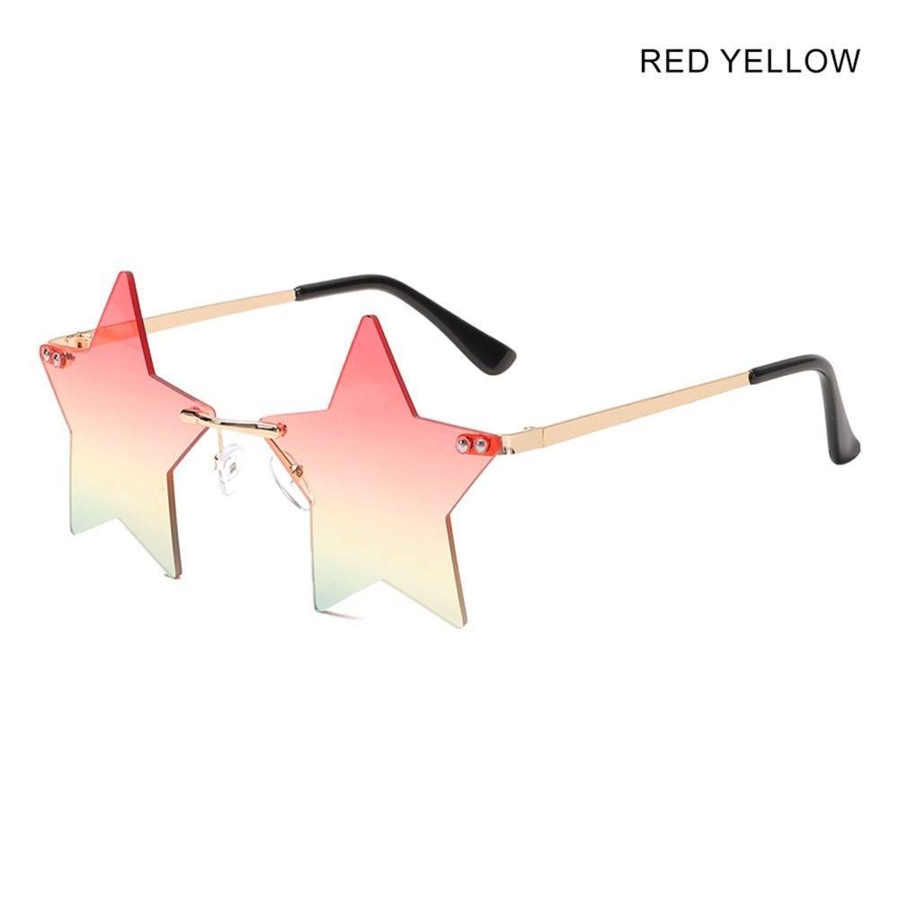 Decoration for Women & Men Eyeglasses Star Shape Sun Glasses Party Glasses Rimless Sunglasses