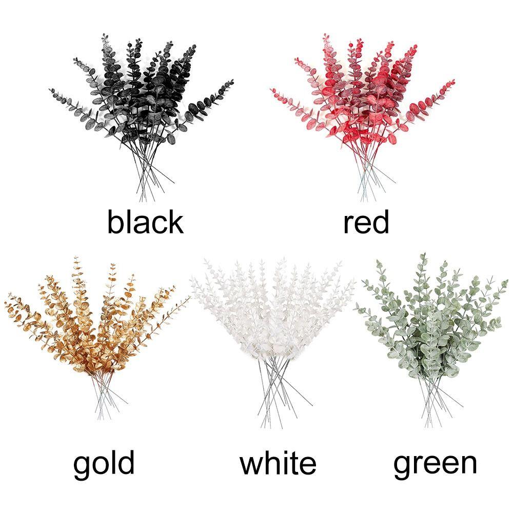 Домашний декор Реалистичная зелень Листья Цветочная композиция Искусственные растения эвкалипта Ветки